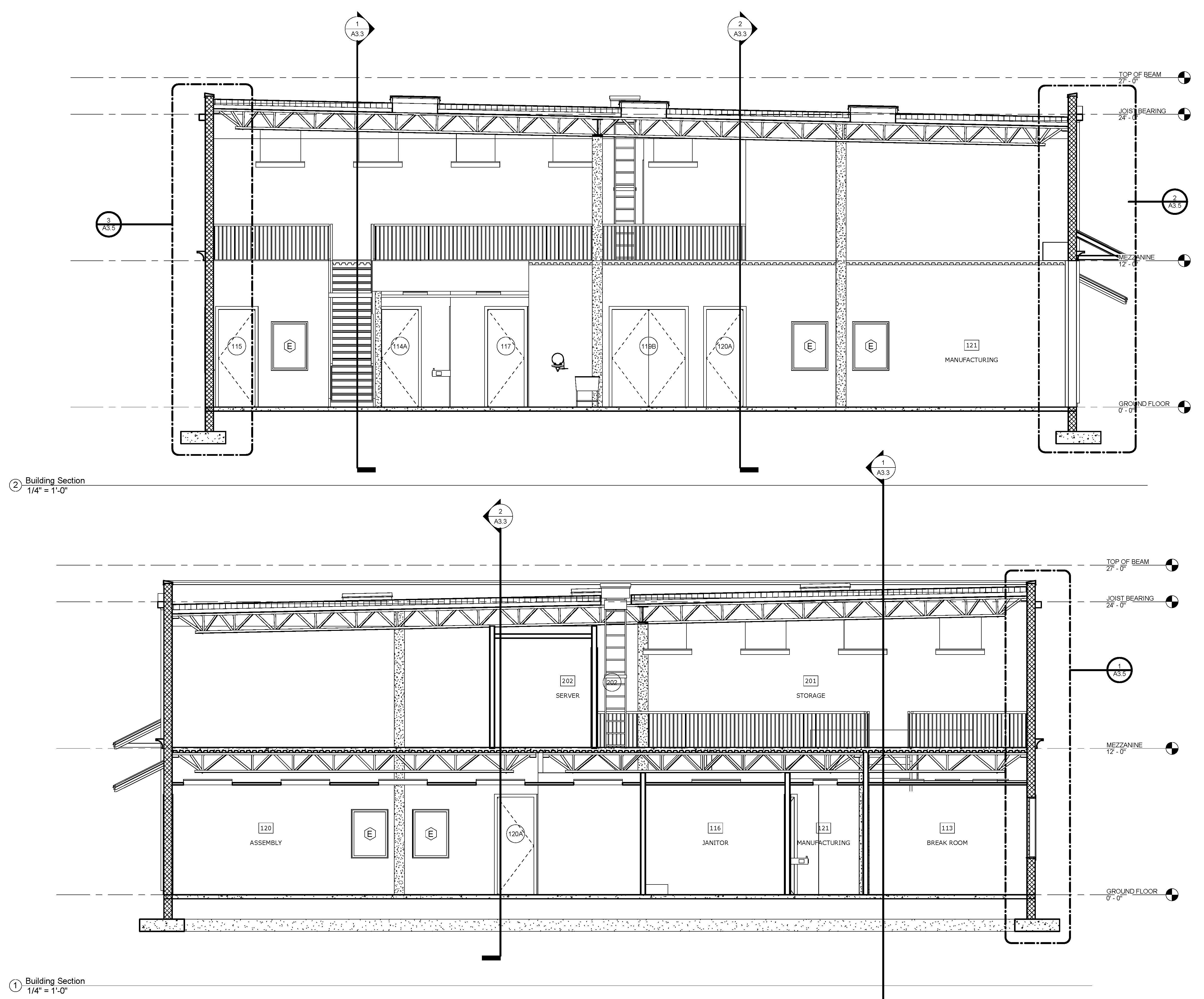 CSEC - Sheet - A3-4 - Building Sections